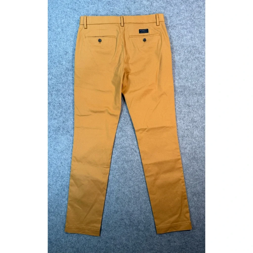 Banana Republic Fulton Skinny Fit Chinos Mens 31x32 Mustard Yellow Ochre Pants
